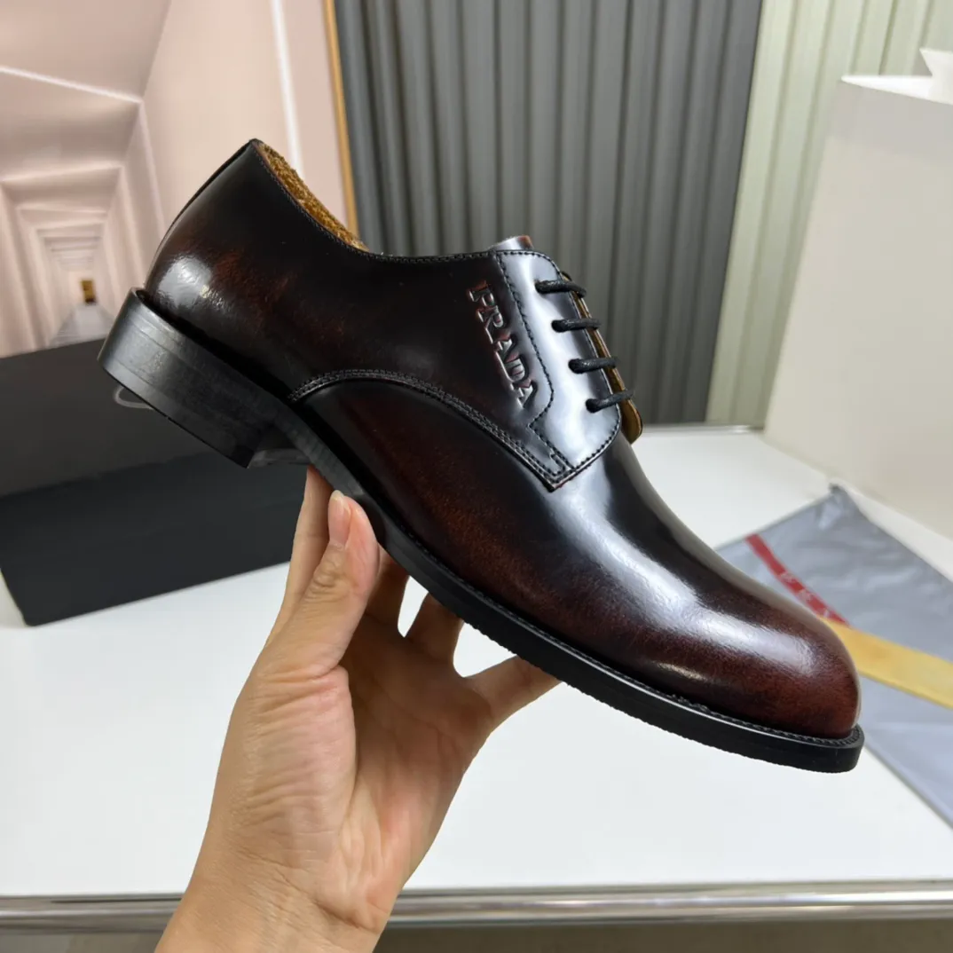 Men's shoes 💰520💰 Prada.PRADA men's business casual leather shoes, 1:1 shipment ⬆️Luxury and noble 👞All imported original brand leather, just to create a more comfortable wearing experience, upper: original open edge beaded cowhide ➕Imported full cow lining, original outsole ✔️36-45 (45 non-returnable)